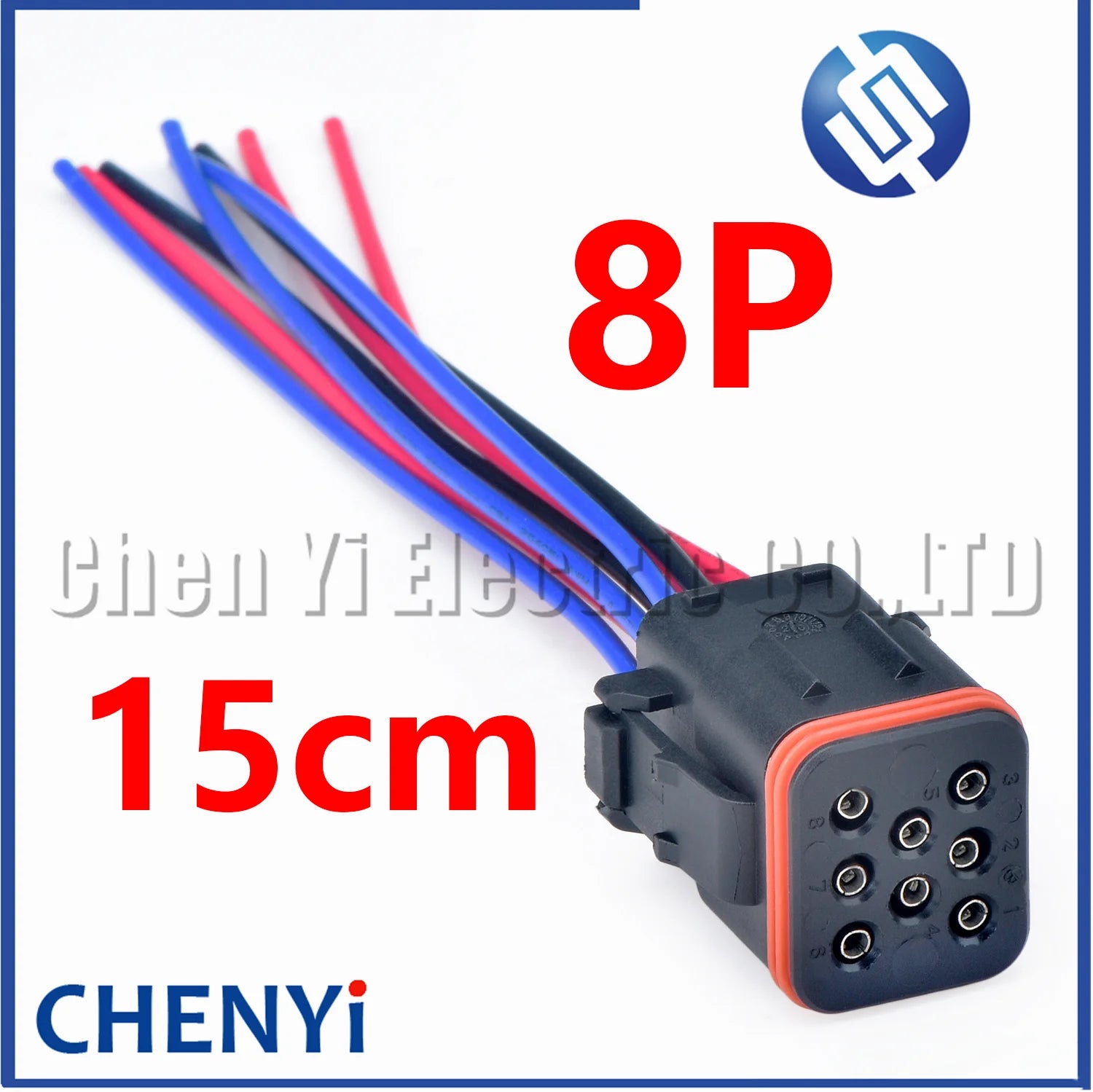 8 Pin Male or Female Waterproof Automobile Connector Electronic Plug 132008-001 132008-000 With Pins