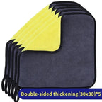 Microfiber Cleaning Towel Thicken Soft Drying Cloth Car Body Washing Towels Double Layer Clean Rags Car Accessories Amagi