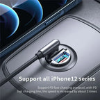 200/100W Mini Dual Ports USB Car Charger Lighter Fast Charging Phone Charger Adapter for IPhone 13 12 Xiaomi Huawei Samsung Amag