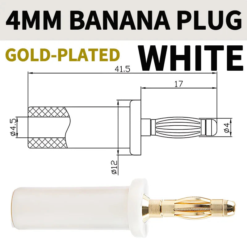 Pure Copper Gold-plated 4mm Banana Plug, Lantern Type, High Current 4mm Sound Box Speaker Wire, Banana Gold-plated Connector