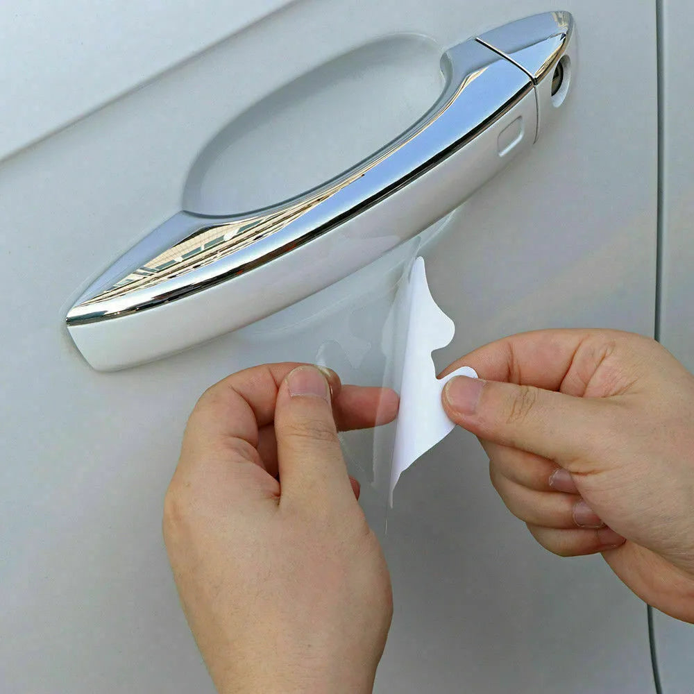 4Pcs Car Door Handle Invisible Film Scratch Decal Car Sticker Universal Car Handle Protection Film Styling Exterior Accessories