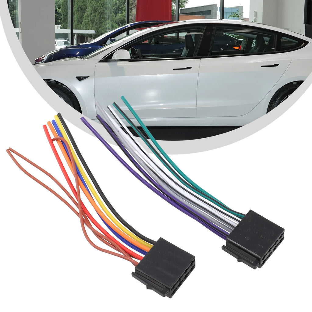 Universal Car Stereo Radio ISO Cable Adapter ABS Male Plug To Female Connector Wiring Harness