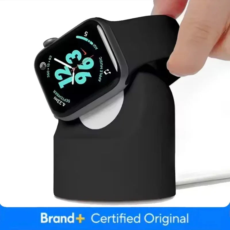 Charger Stand For Apple Watch Series 9 8 Ultra 7 6 5 SE 4 3 2 Charger Dock Station Silicone Iwatch Charging Cable Holder Amagi