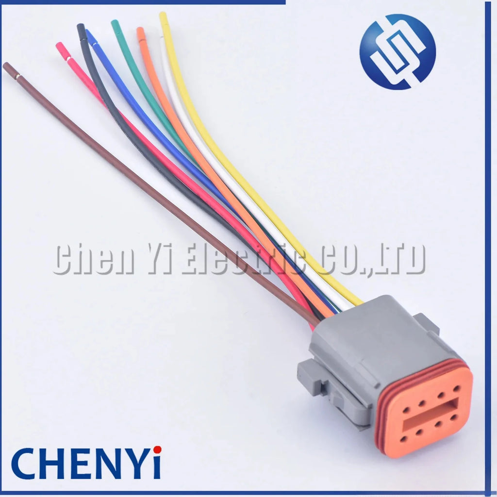 8 Pin Auto Waterproof Connector DT06-8S DT04-8P Automotive Electrical Wire Harness pigtail Plug For Deutsch DT series