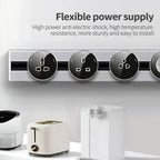 Power Track Home Appliances Universal Socket Electric Plug Adapter With USB,Wall Mount Power Strip with Removable Outlet Adapter