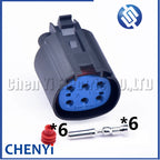 6 Pin male or female Automotive waterproof connector Car Door lock module plug with pins For Ford Transit JMC