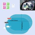 6/2 Pieces Car Rearview Mirror Sticker Rain-proof Waterproof Anti-fog Film Round square Universal Motocycle Anti-reflective Film