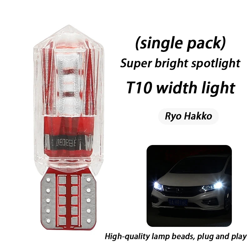 2pcs T10 W5W 194 LED Car Light Bulb Non-Pola 6SMD Canbus Car License Plate Light Interior Dome lights Reading Lamp 12V-24V Tools