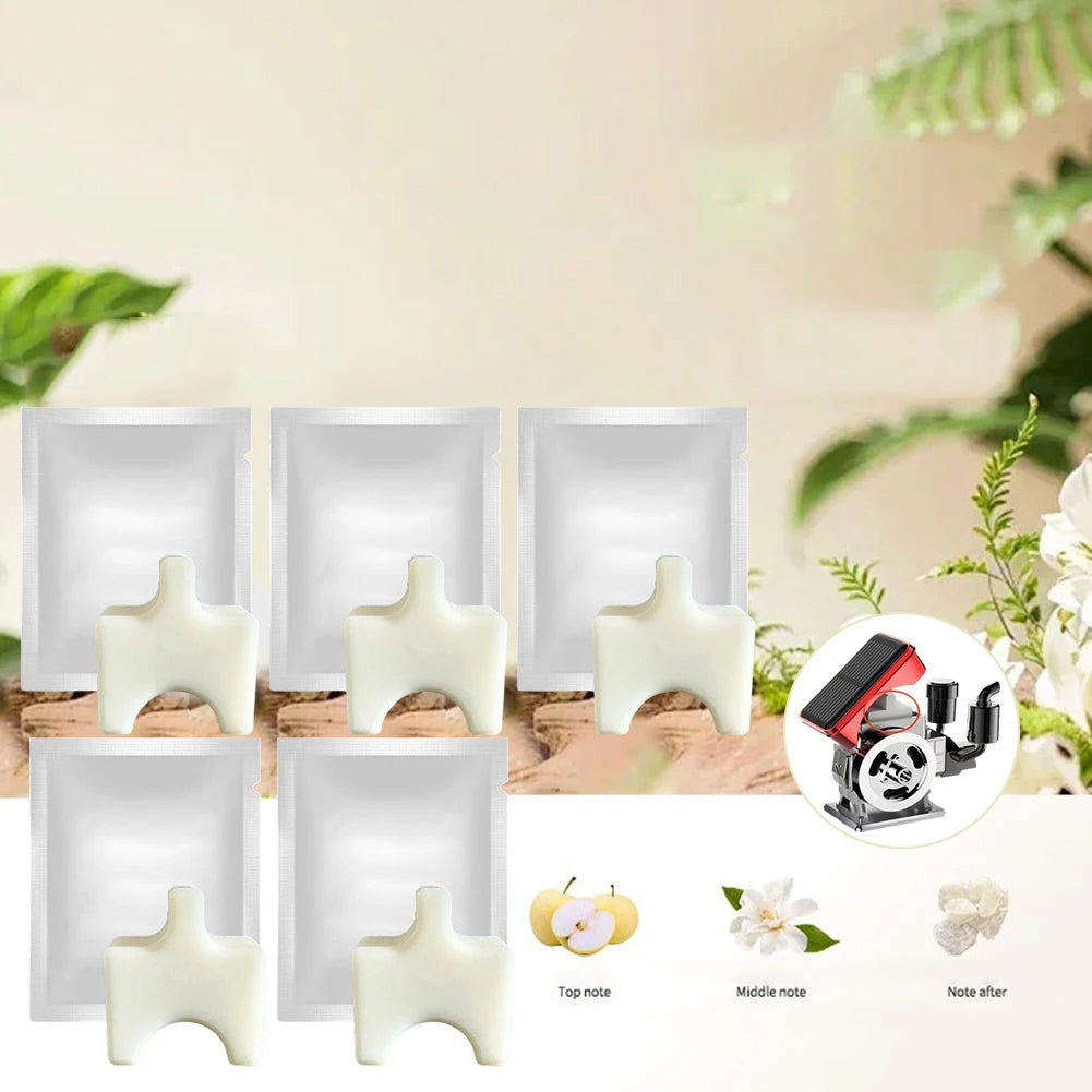 2/5 PCS Diffuser  Solar Powered Rotating  Car Purifier Simulated  Engine Scent Tablet Car Aromatherapy  Machine Fragrant Tablet