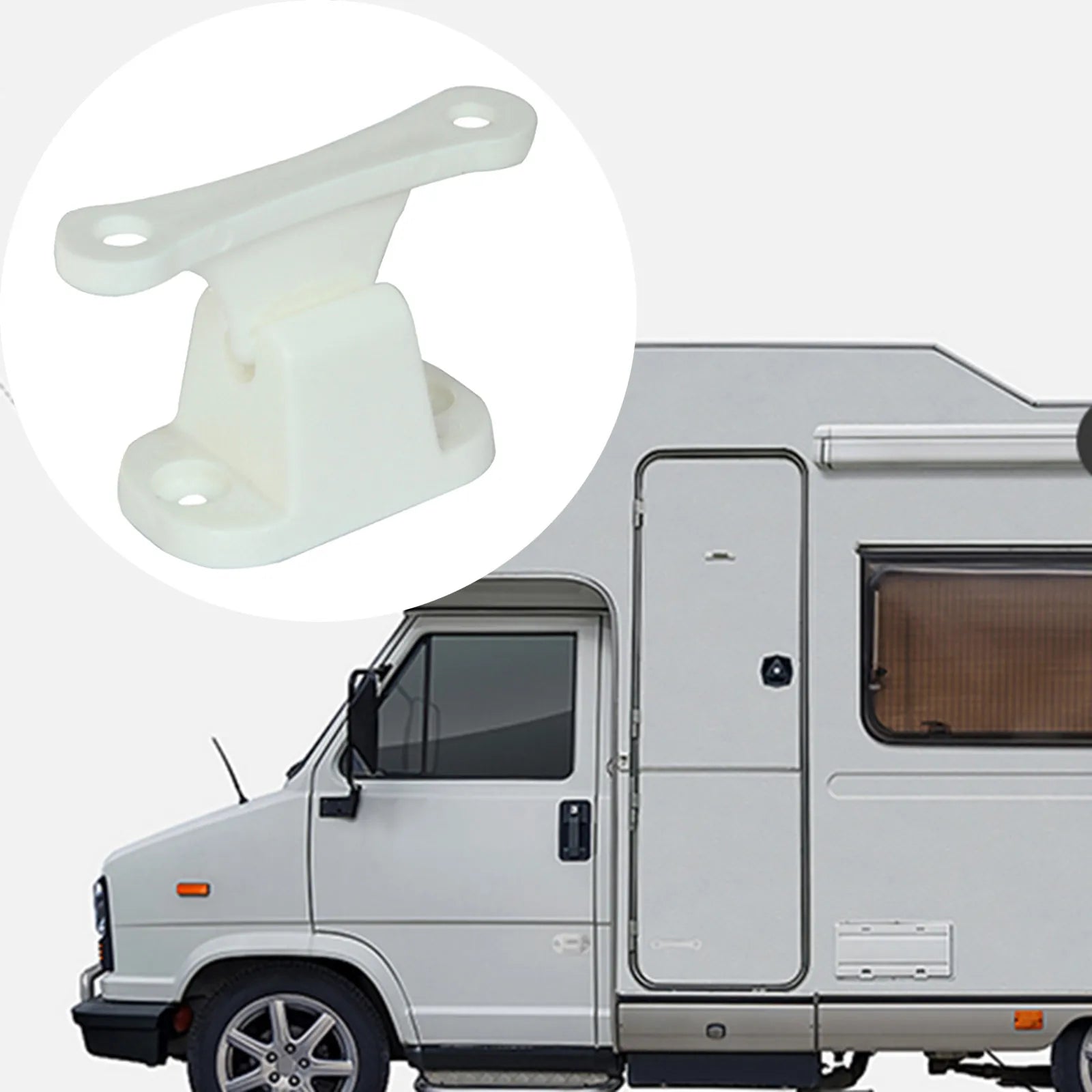 1 Pc Caravan Or Motorhome White Plastic Main Door Catch Retainer Holder CDR7 Car Door Retainer Kit T Shape Door Stop Latch
