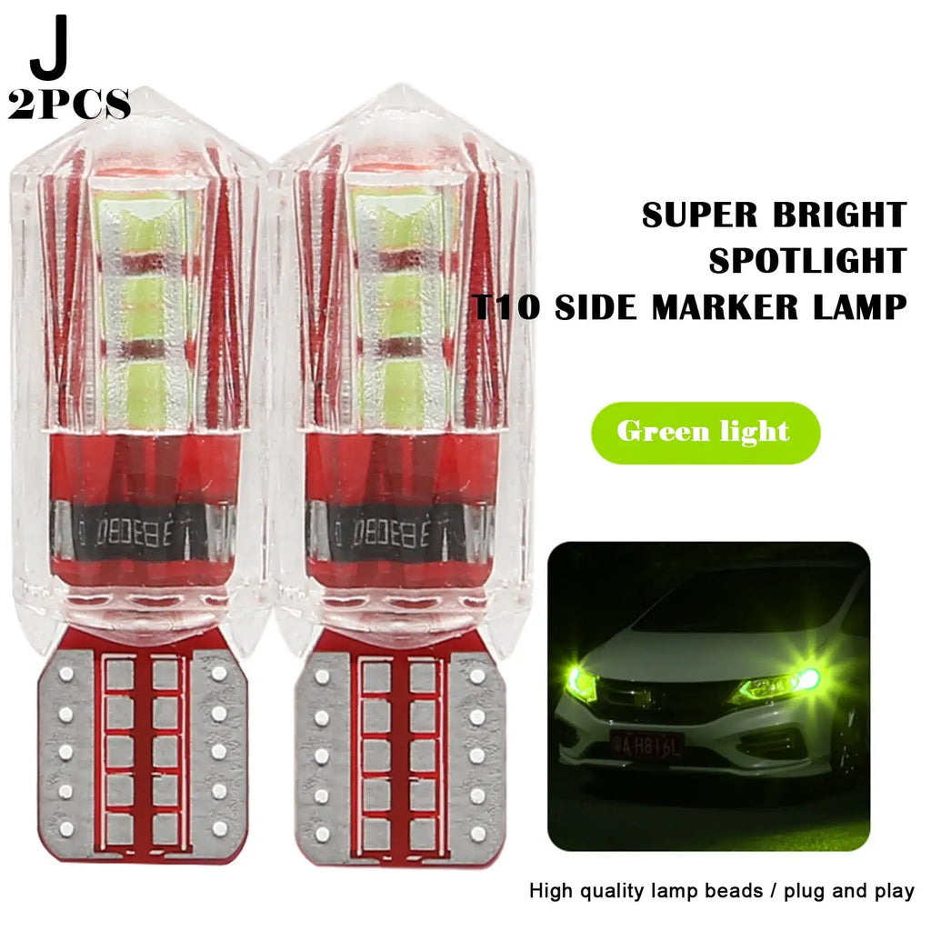 2pcs T10 W5W 194 LED Car Light Bulb Non-Pola 6SMD Canbus Car License Plate Light Interior Dome lights Reading Lamp 12V-24V Tools