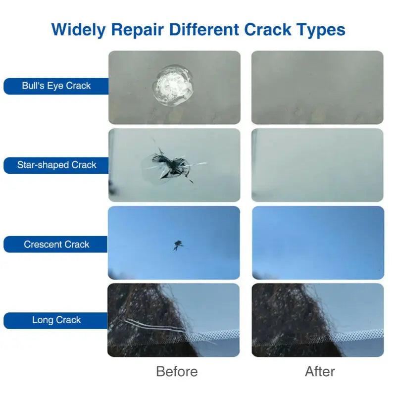 5PCS Automotive Windshield Glass Crack Nano Repair Fluid Car Resin Scratch Crack Restore Fluid Glass Curing Glue Car Accessories