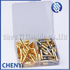 50 Pcs Female male Stainless Steel Gold Plate Terminal Pin 14–12 AWG Wire Size 0460-220-123 0462-210-1231 For Deutsch DTP