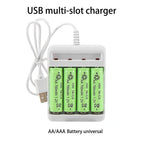 1PC AAA And AA Rechargeable Battery Station High-Speed USB 3/4 Slot Fast Rechargeable Battery Charger Short Circuit Protection