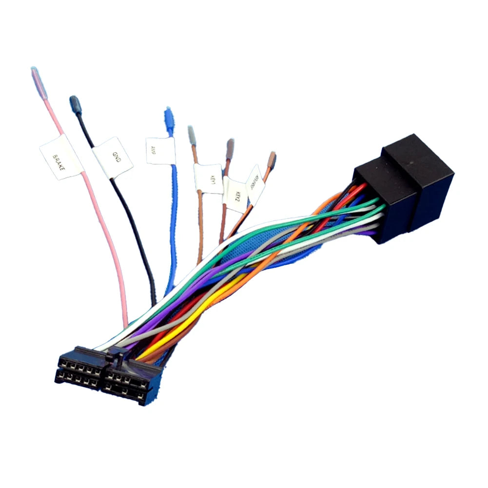20-Pin Cable Adapter To ISO Wiring Harness Adapter 20-Pin ISO Car Radio Power Supply Adapter Cable Motherboard