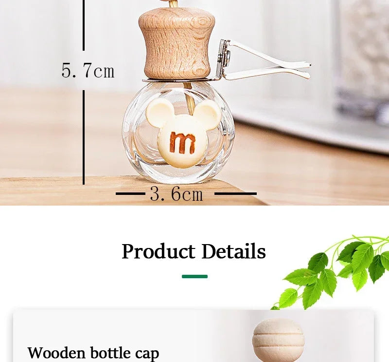 Fashion Car Hanging Perfume Pendant Fragrance Air Freshener Empty Glass Bottle For Essential Oils Diffuser Auto Ornaments Amagi