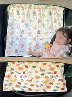 Baby Car Suction Cup Curtain Window Sunshade Cover Cute Universal Side Window Sunshade UV Protection for Kid Baby Children Amagi