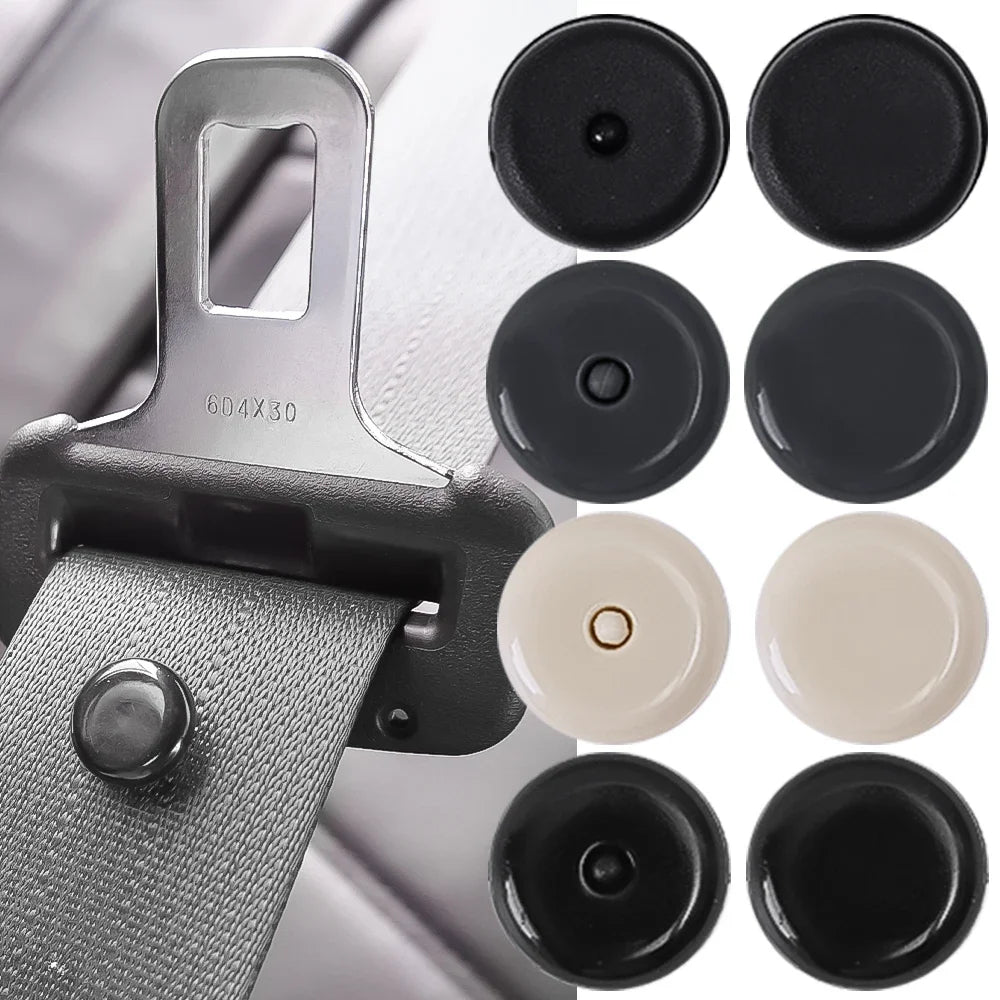 4/8pcs Car Safety Seatbelt Stopper Buckle Adjust Seat Belt Spacing Limit Stop Plastic Anti-slip Button Retainer Car Interior