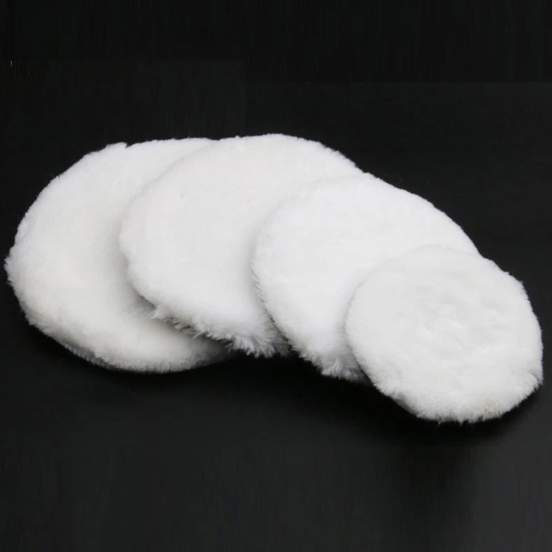 Car Wool Polish Pad 5 Sizes Disc Car Waxing Polishing Buffing Cars Paint Care Polisher Pads Auto Washing Cleaning Accessories