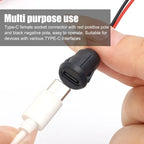 1-20pcs USB Connector Type-C Waterproof with Female Socket 2Pin Fast Charging Jack Charging Port USB-C Charger Plug Socket Tools
