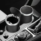 Auto Garbage Bin Ashtray Leak-proof Car Cup Holder Trash Can with Cover Storage Box Bucket Waterproof Acessory Amagi