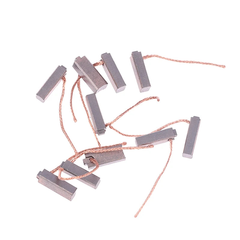 High Quality 10Pcs 5*7*19mm Copper Electric Generator Carbon Brushes Car Alternator Power Tools Car Regulator Low Copper