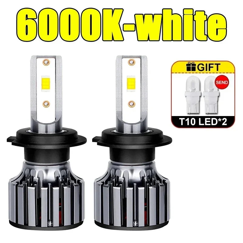 LED 9005/HB3 9006/HB4 9007 H13 H11 H7 H4 H3 H1 880 Car Bulbs 12V High Low Beam 20000LM 120W 6500K White Plug-N-Play 80000h amagi