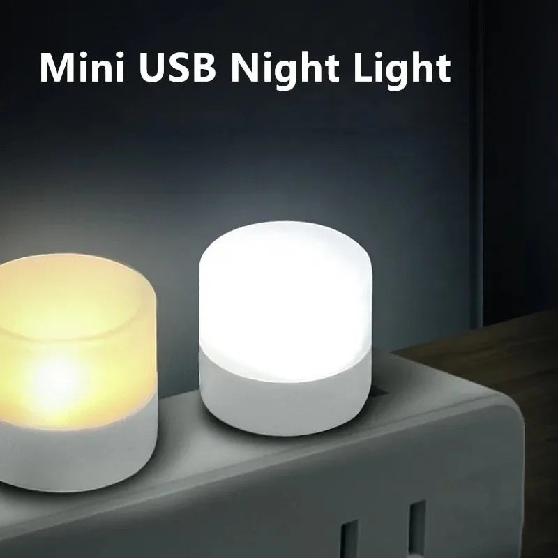 USB Night Light Portable LED Plug Lamp 1- 20pcs Warm White Eye Protection Reading LIght Lamp 5V 1W USB Plug Night Lights