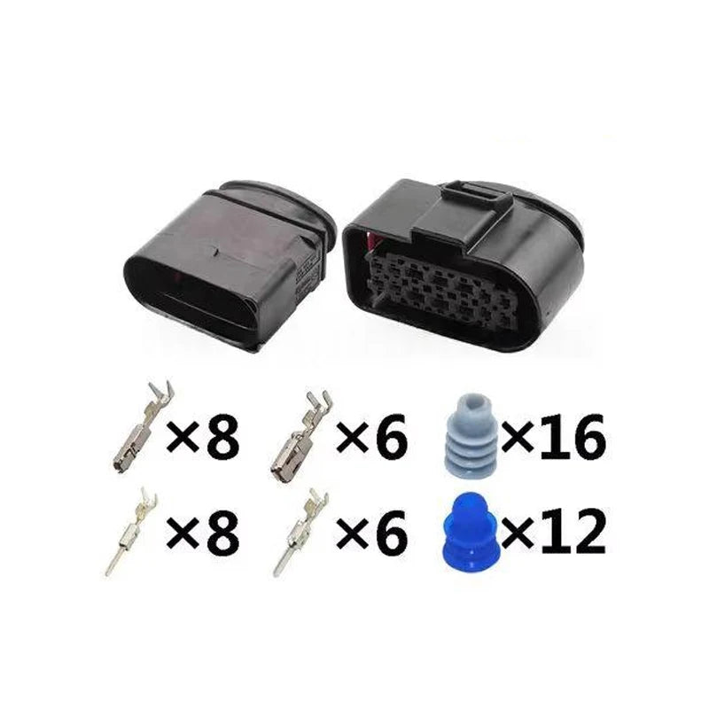 14P is suitable for Volkswagen Audi xenon LED headlight cabin wiring harness plug 3C0973837, male and female 3C0973737
