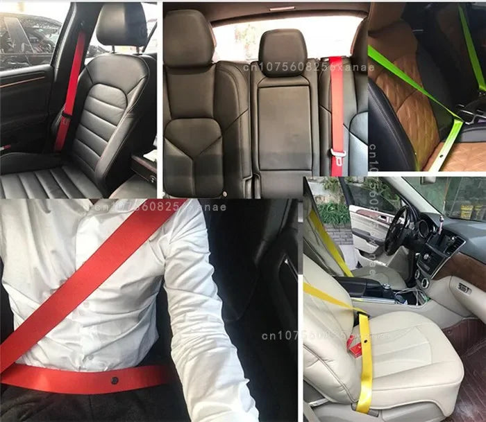 Car Seat Belt Auto Strengthen Seat Belt Webbing Fabric Racing Car Modified Seat Safety Belts Car Accessories Amagi