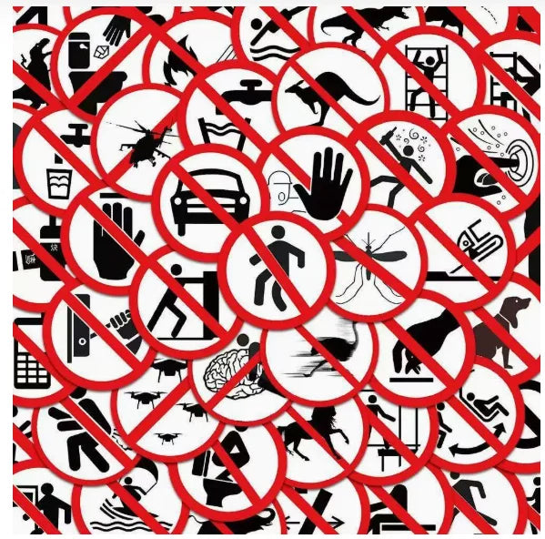 64Pcs Funny No Sign Car Sticker Pack Graffiti Vinyl Decal for JDM Moto Helmet Laptop Skateboard Waterproof Luggage Decor Bumper