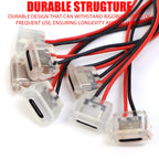USB-C 3A Glue-In Female Receptacle – 11cm Pigtail Charging Port for Car & Smart Devices