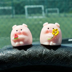 Cute Piggy Auto Interior Ornaments Resin Pink Pig Cartoon Toy Decoration Dashboard Desktop Office Garden Car Decor Accessories