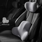 Car Memory Foam Lumbar Support Cushion, Polyester Fabric, Anti-Slip, Washable, Ergonomic Design, Slow Rebound Memory Material