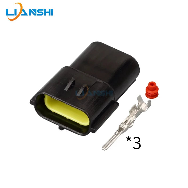 5set 174357-2 174359-2 Waterproof connector 3pin automotive connector harness plug for excavator hydraulic pump pressure switch