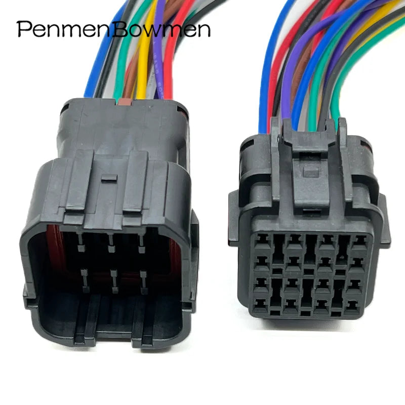 1 Set 16 Pin 1.8mm Auto Radar Plug Wiring Harness Electronic Waterproof Connector With Cable 7123-7564-40 7222-7564-40