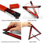 Car Tripod Folded Stop Sign Reflector Emergency Breakdown Warning Triangle Red Reflective Sticker Safety Hazard Tripod Amagi