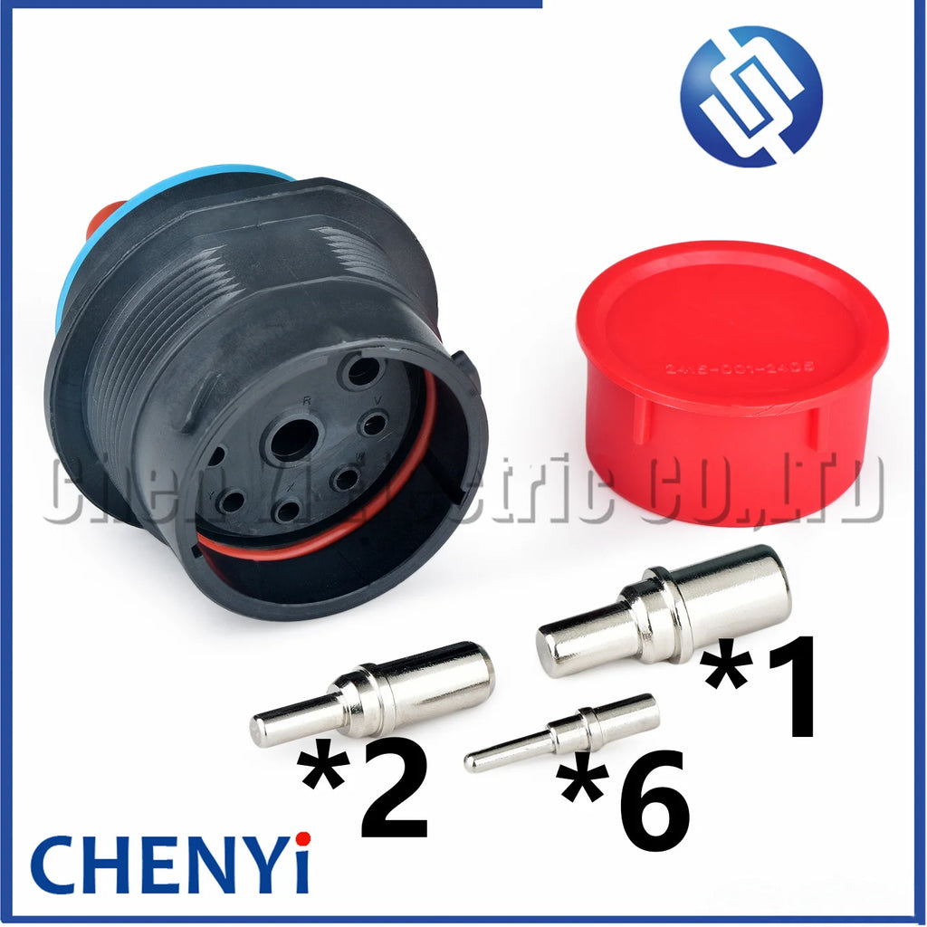 9 Pin HDP series automotive waterproof connector male or female plug HDP26-24-9SE HDP24-24-9PE With Pins For Deutsch