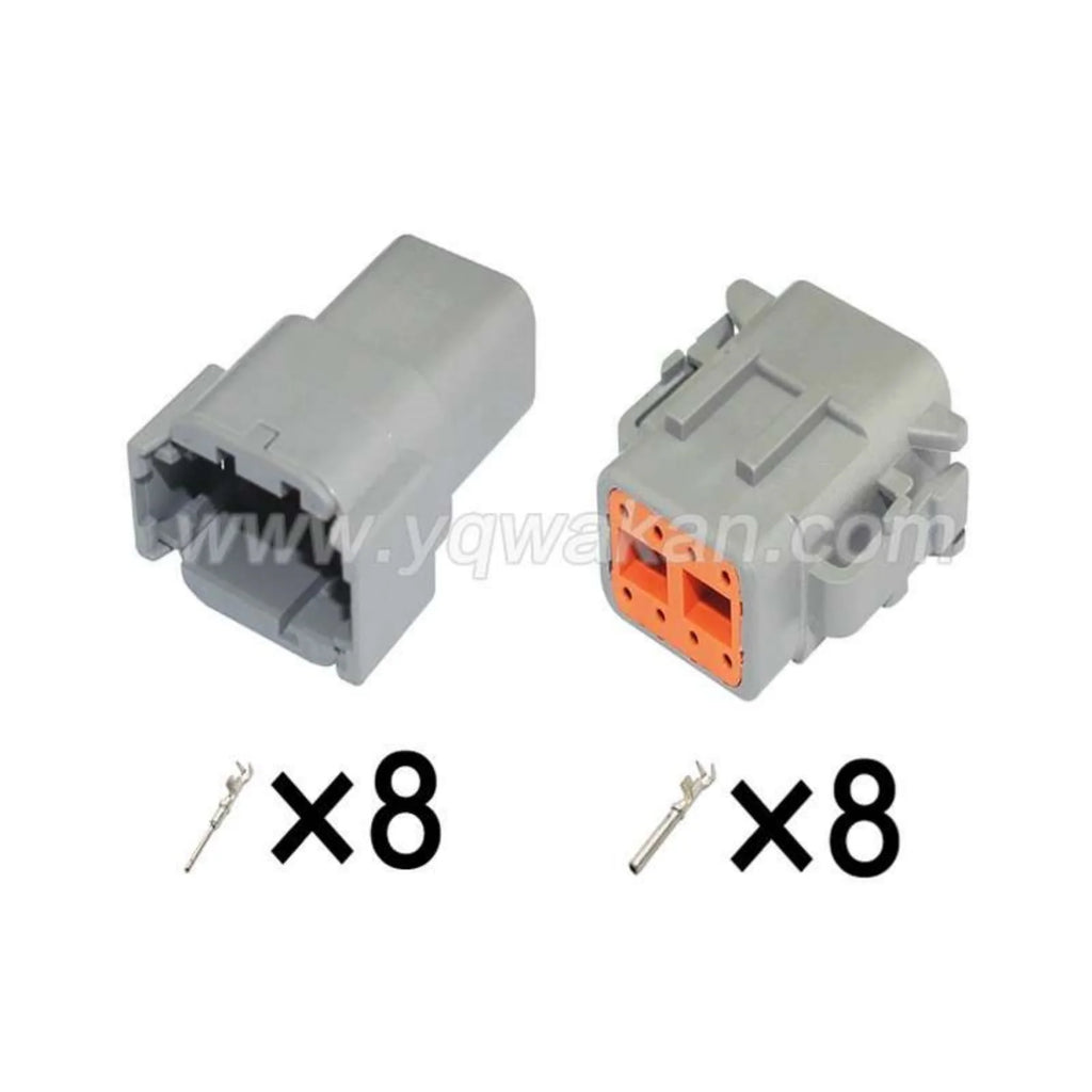 Deutsch DTM 2/3/4/6/8/12Pin Connector Waterproof 1mm Male Female Connectors Wiring Harness Cable Plug DTM06 DTM04 20-24AWG