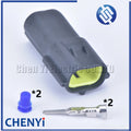 5 sets 2 pin way male or female waterproof wire connector auto electrical plug conector 174354-2 174352-2