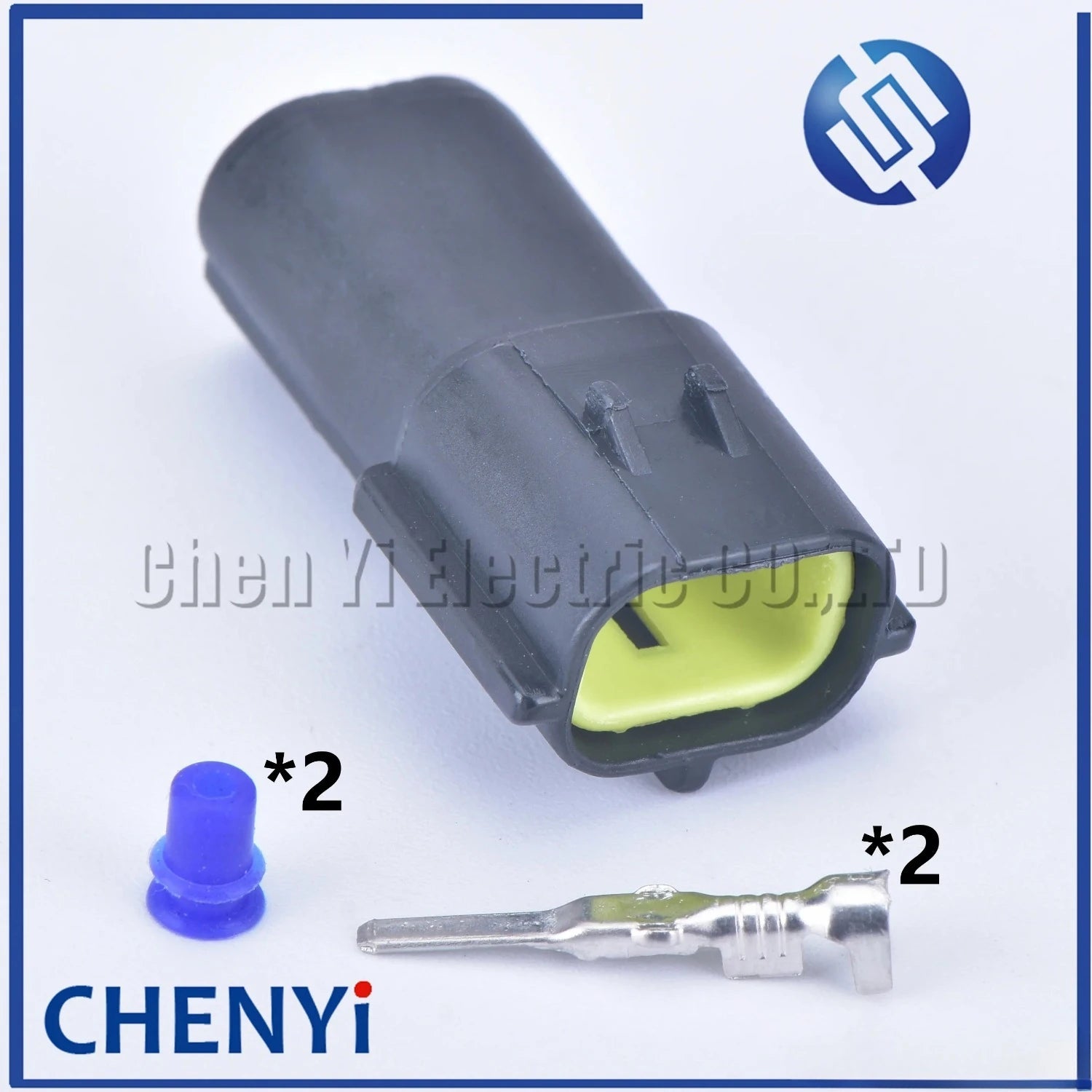 5 sets 2 pin way male or female waterproof wire connector auto electrical plug conector 174354-2 174352-2