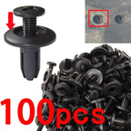 Universal Car 8mm Hole Plastic Rivets 1000/50 Fastener Push Clip Black Bumper Door Trim Panel Retainer Fastener Clip Accessories