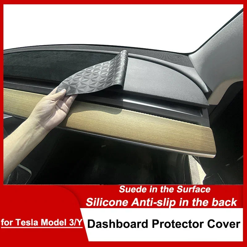 Model3 Highland 2024 Suede interior Accessories For Tesla Model 3 Y 2022 Dashboard Panel Pad Dash Board Sunshade Protector Cover