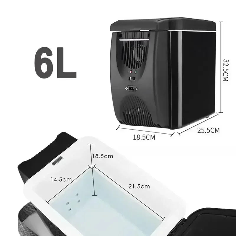 12V 6L Car Freezer Mini Freezer Portable Auto Refrigerator Outdoor Refrigerator Auto Refrigerator Car Heater Cooler Amagi