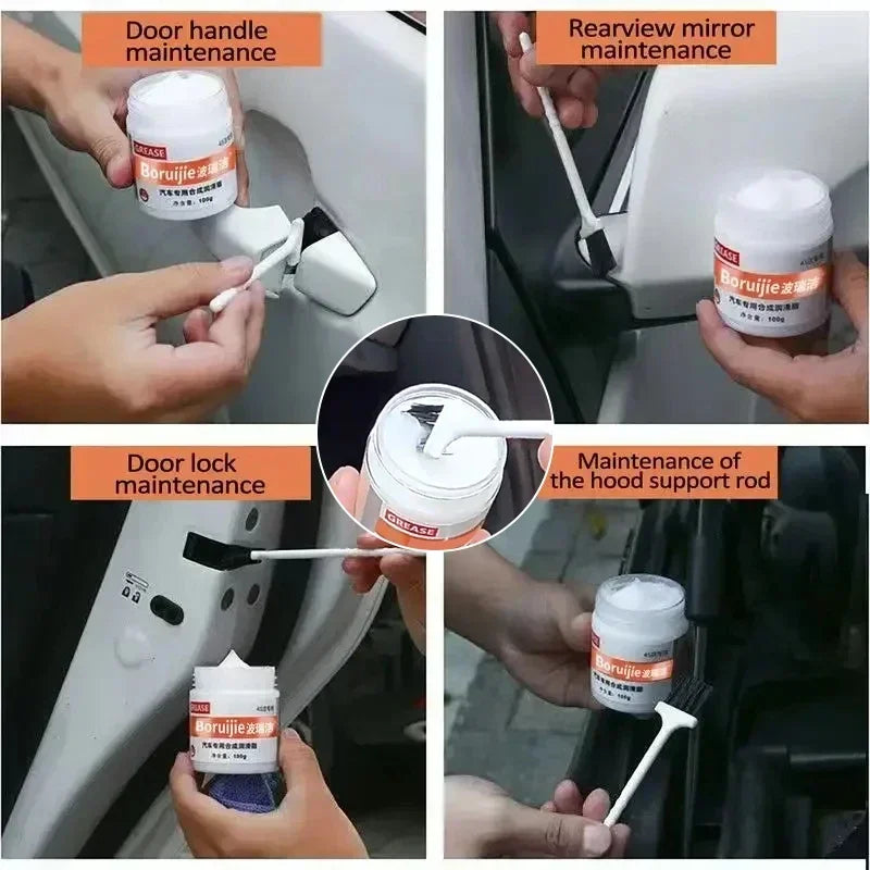 100g Paste Lubricant for Car Sunroof Door Locks Hinges Chain Track Maintenance Plant-Based High-Temperature Resistant Amagi