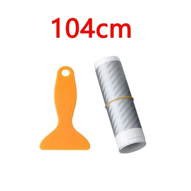 90cm Car Rear Trunk Guard Plate Sticker 3D Carbon Fiber Film Rear Bumper Trim Anti-Kicked Scratch Protection Sticker Strip Amagi