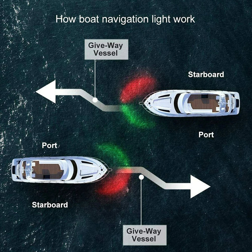 12V Boat  Light  LED Marine  Yacht Navigation  Lights Red  Green Ship  Running Lamps Waterproof LED Signal Lamp