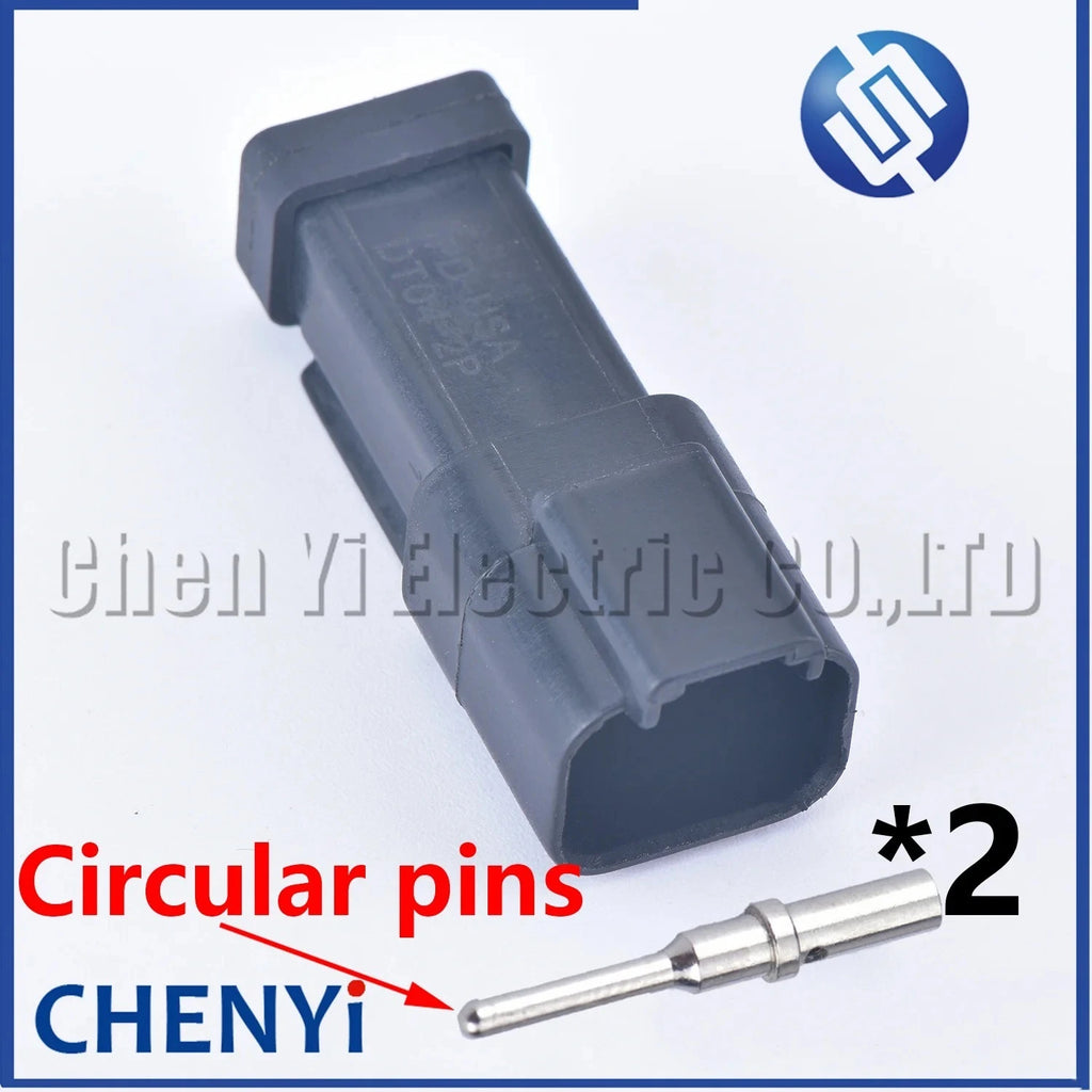 Black 2 Pin DT Series Enhanced Seal Waterproof Wire auto connector DT06-2S DT04-2P DT06-2S-E005 DT04-2P-E005 For Deutsch