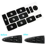 1pc For Fiat Croma Windows Button Stickers Decals Repair Worn Button Knob Switch Window Control Panel Black Car Stickers