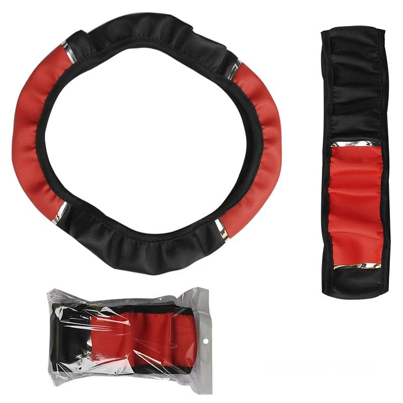 Universal Car Steering Wheel Braid High Quality Leather Anti-Slip 8 Color Car Steering Wheel Cover Car-styling Auto Accessories